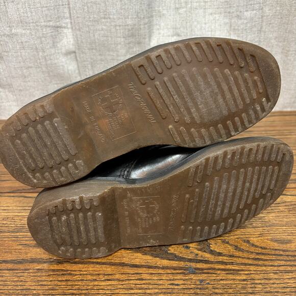 SOLD Black Leather Combat Boots Women’s 7 - Picture 5 of 8